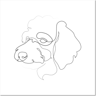 Poodle - one line drawing Posters and Art